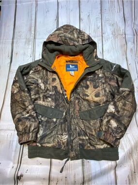 Field & Stream Boys' Realtree Camo Insulated Jacket with Orange Lining Sz-M